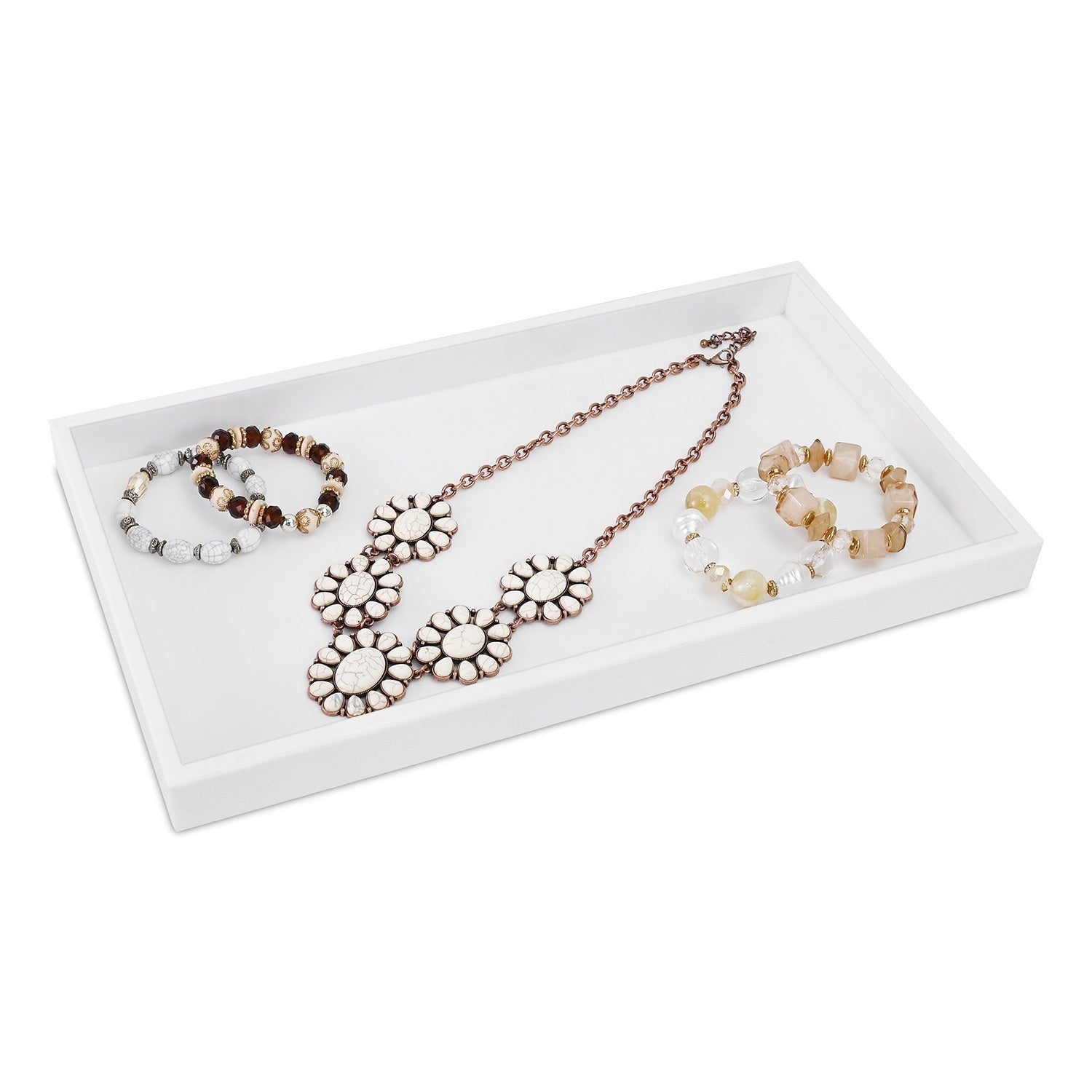 #1-1P (W) Stackable Plastic Tray, No insert Included