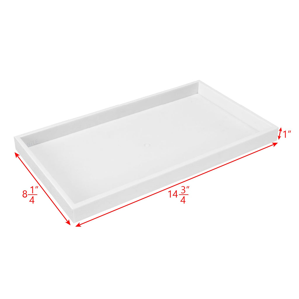 #1-1P (W) Stackable Plastic Tray, No insert Included