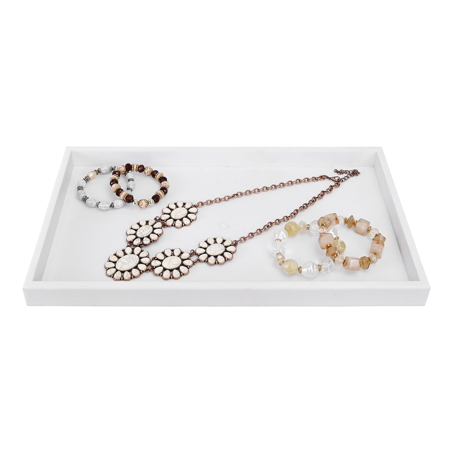 #1-1P (W) Stackable Plastic Tray, No insert Included