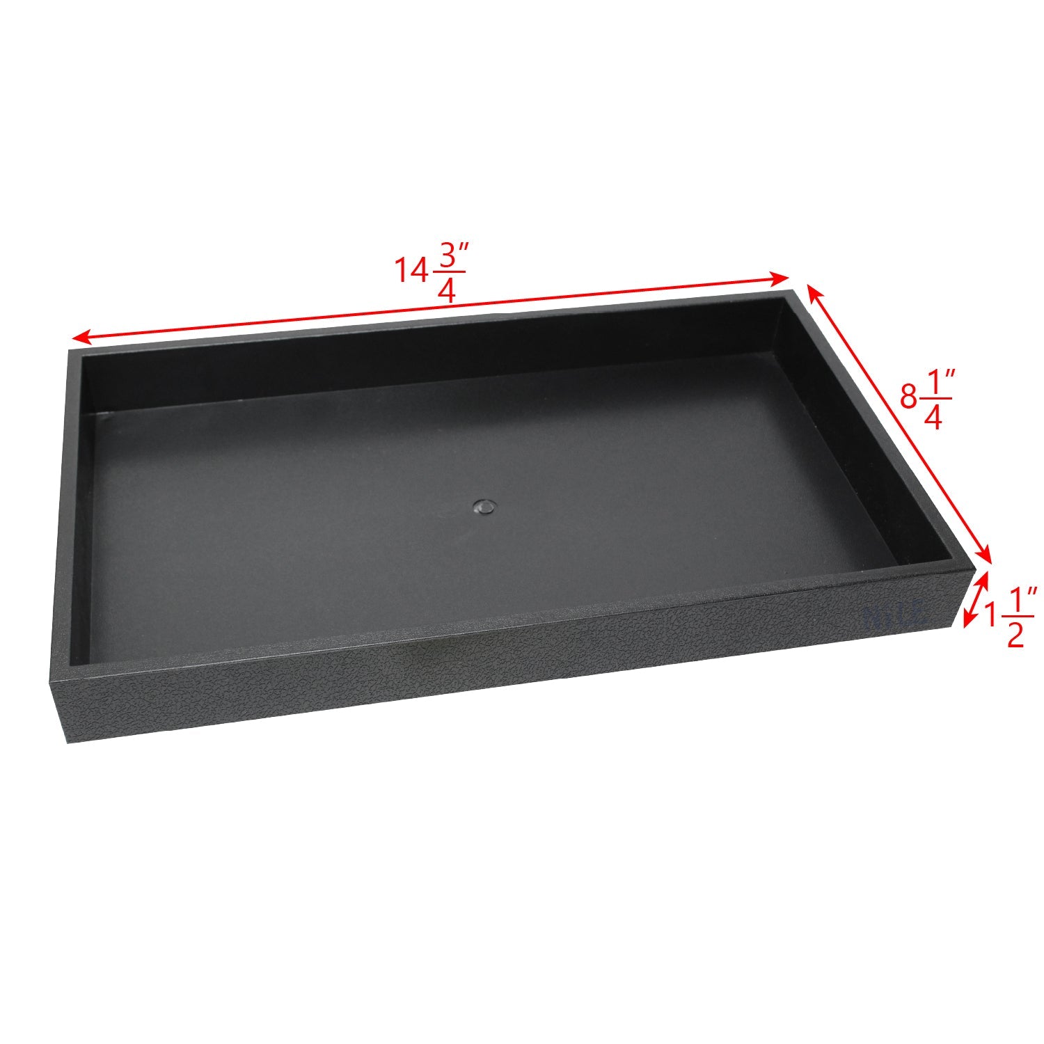 #1-2P Stackable Plastic Tray, Black