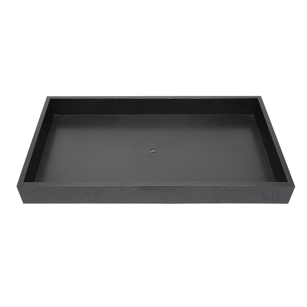 #1-2P Stackable Plastic Tray, Black