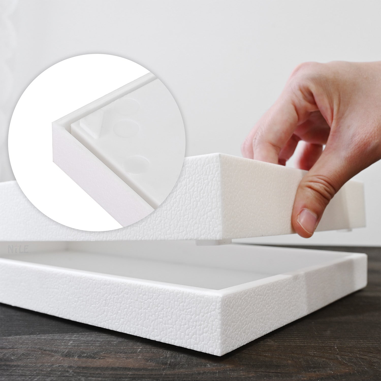 #1-2P (W) Stackable Plastic Tray