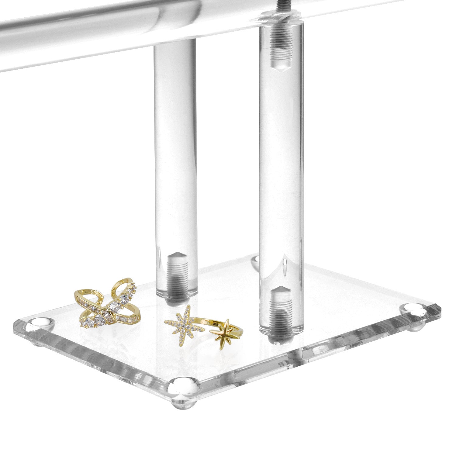 #1330 Acrylic 2 Tier T-Bar Necklace and Bracelet Display