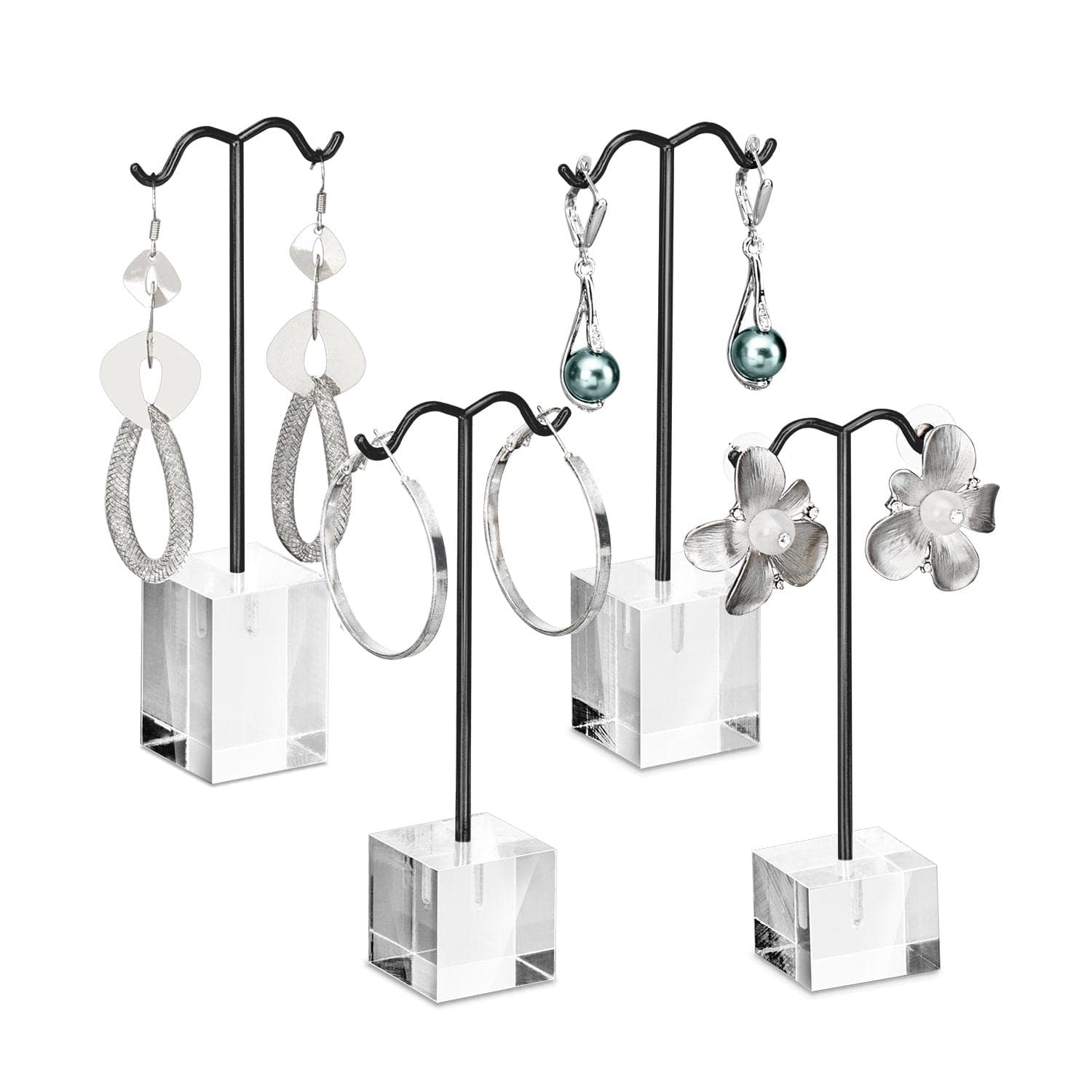 #1407 4 Pcs Set Acrylic Earrings Display Stand 