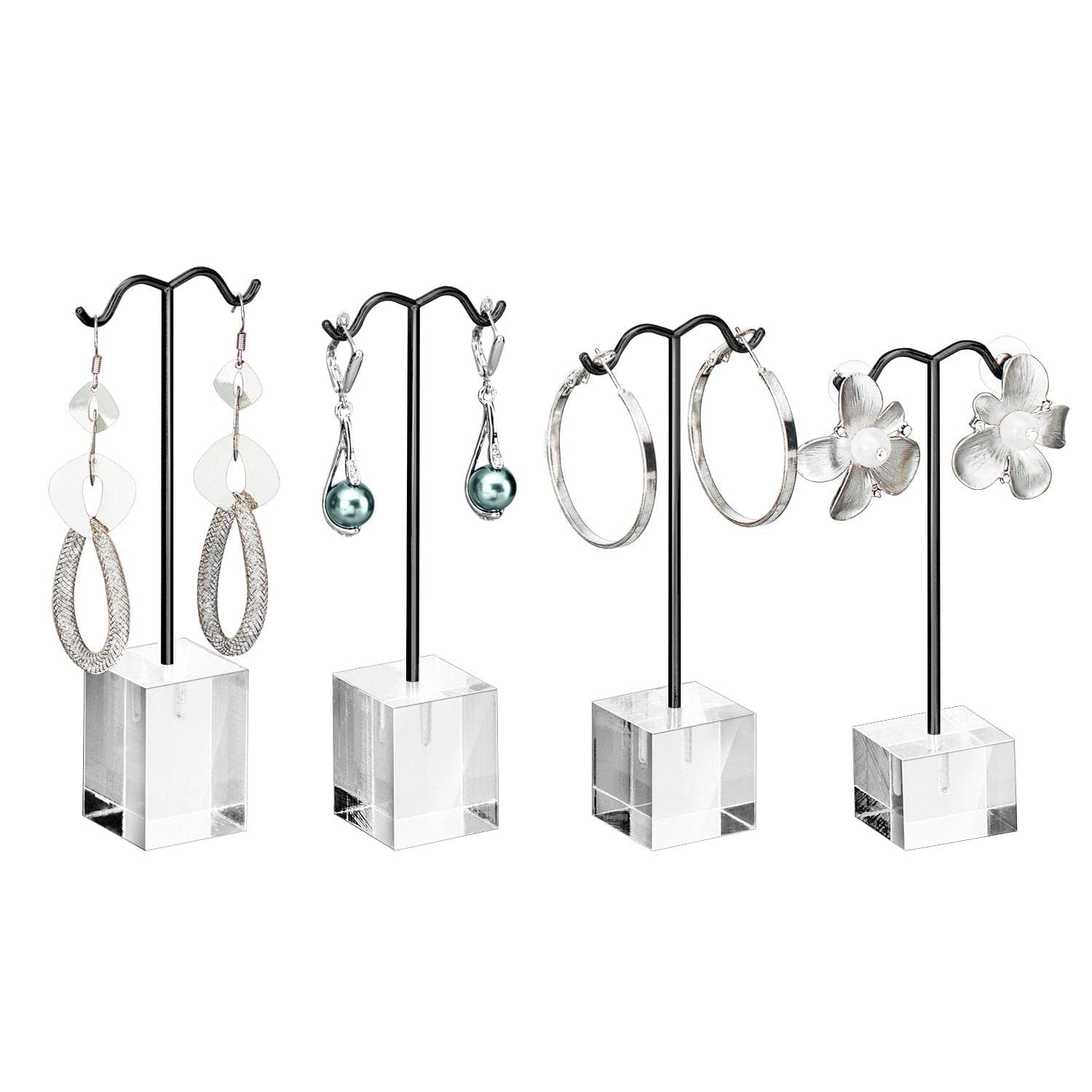 #1407 4 Pcs Set Acrylic Earring Display Stand Acrylic Earrings Stand