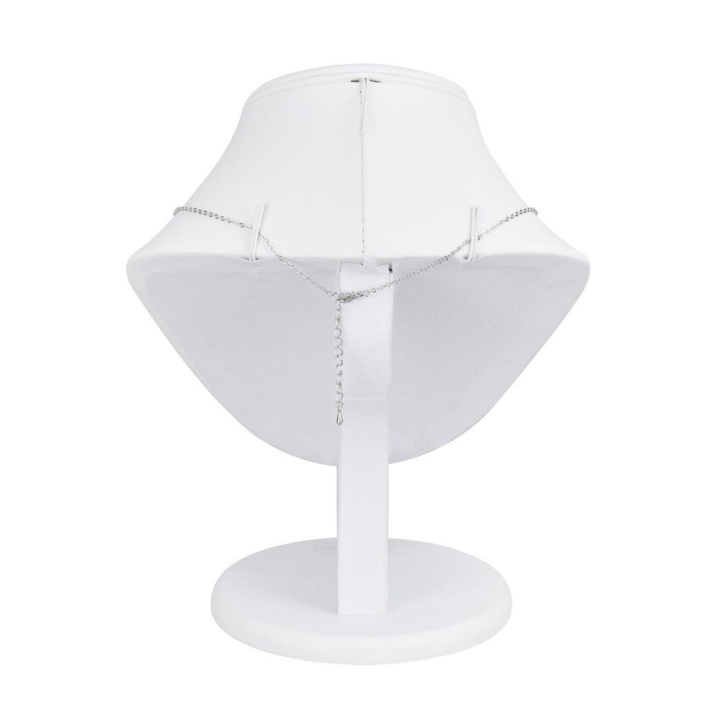 #185-1 Combination Necklace, Ring, and Earring Bust Display with Round Base