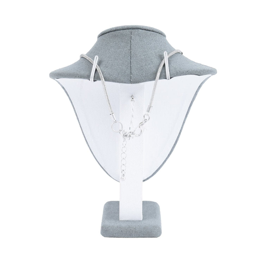#189-3-LNLTG Necklace Display Bust, Dim Gray Linen