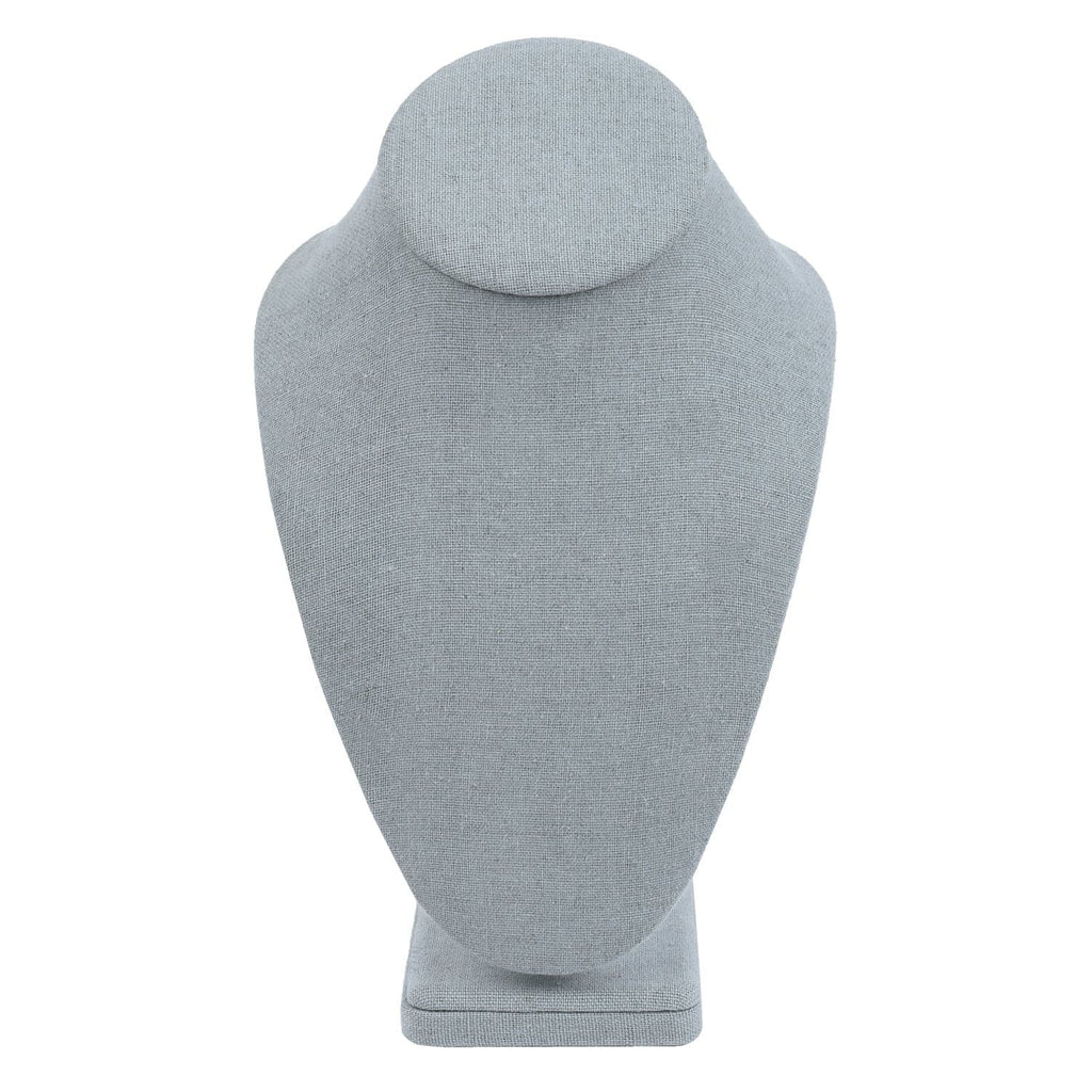 #189-7-LNLTG Linen Covered Necklace Display Bust , Dim Gray Linen