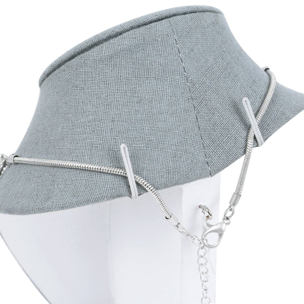 #189-7-LNLTG Linen Covered Necklace Display Bust , Dim Gray Linen