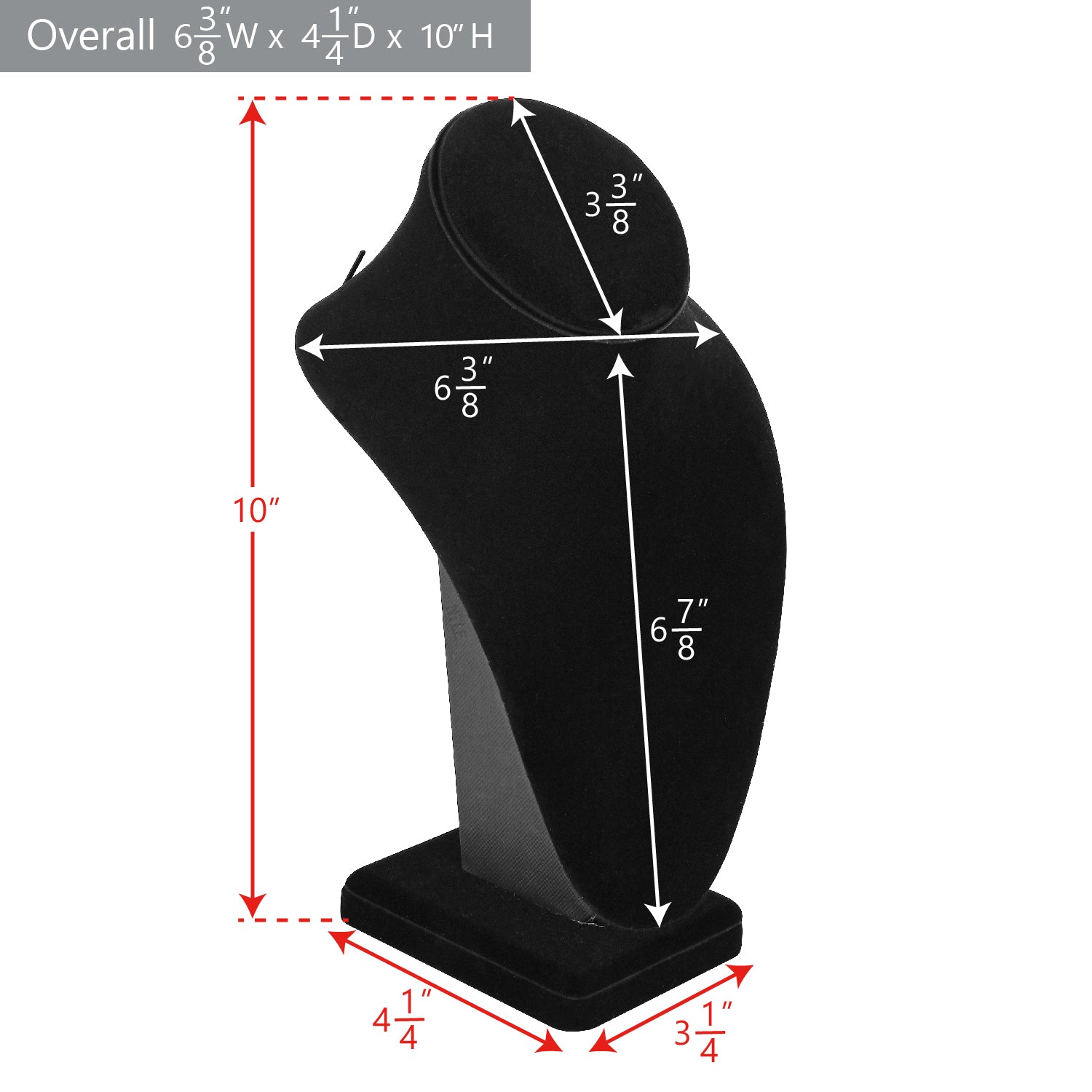 #189-7 Necklace Display Bust