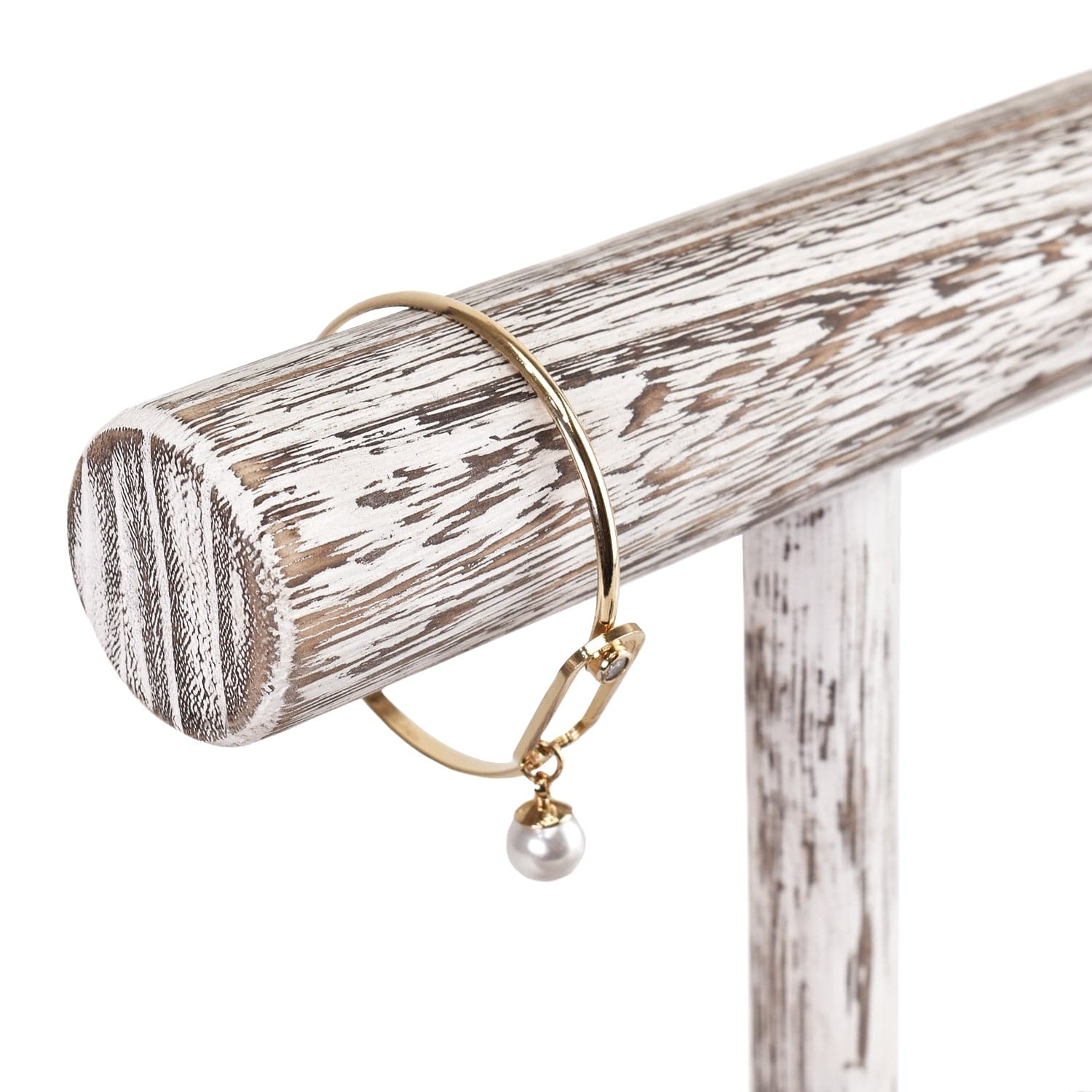 #218-1CW 2 Tier Wooden T Bar Jewelry and Watch Display