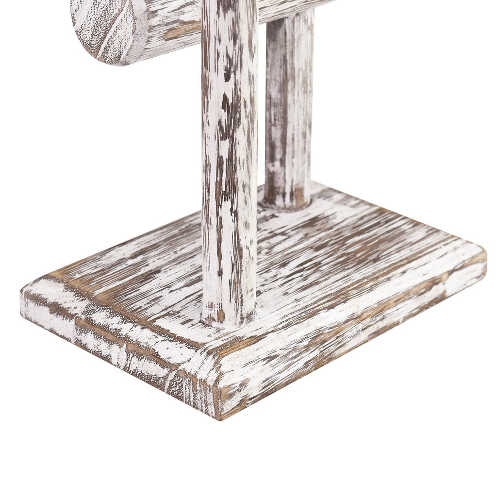 #218-1CW 2 Tier Wooden T Bar Jewelry and Watch Display