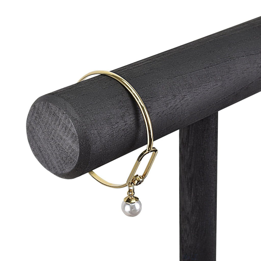 #218-1CW 2 Tier Wooden T Bar Jewelry and Watch Display