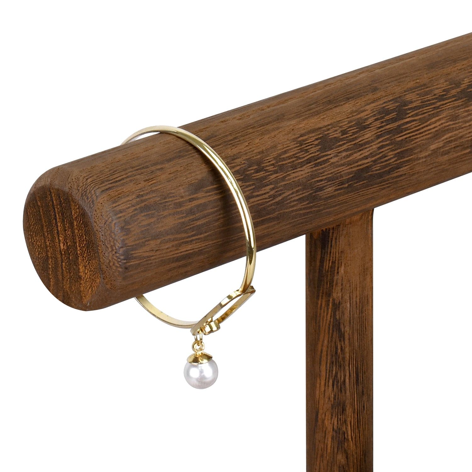 #218-1CW 2 Tier Wooden T Bar Jewelry and Watch Display