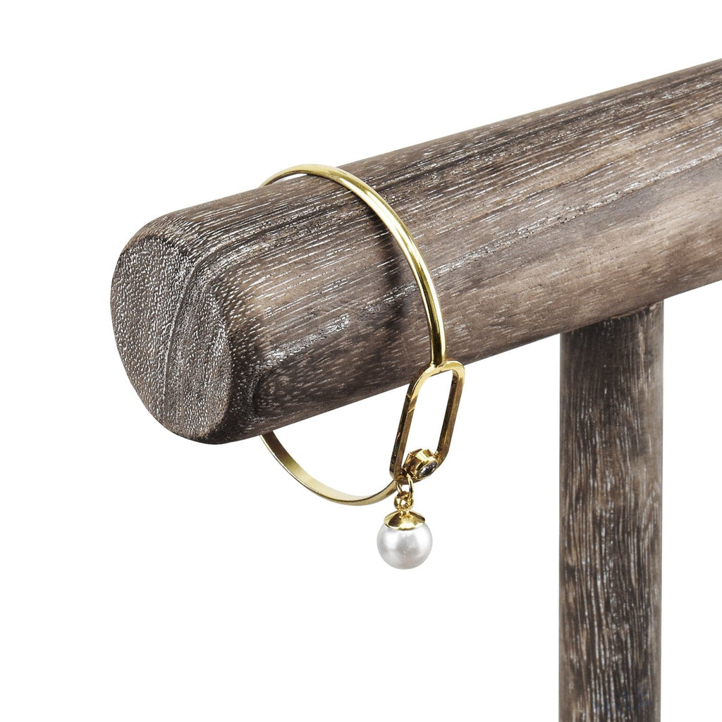 #218-1CW 2 Tier Wooden T Bar Jewelry and Watch Display