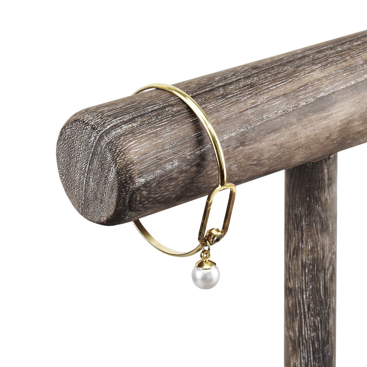 #218-1CW 2 Tier Wooden T Bar Jewelry and Watch Display