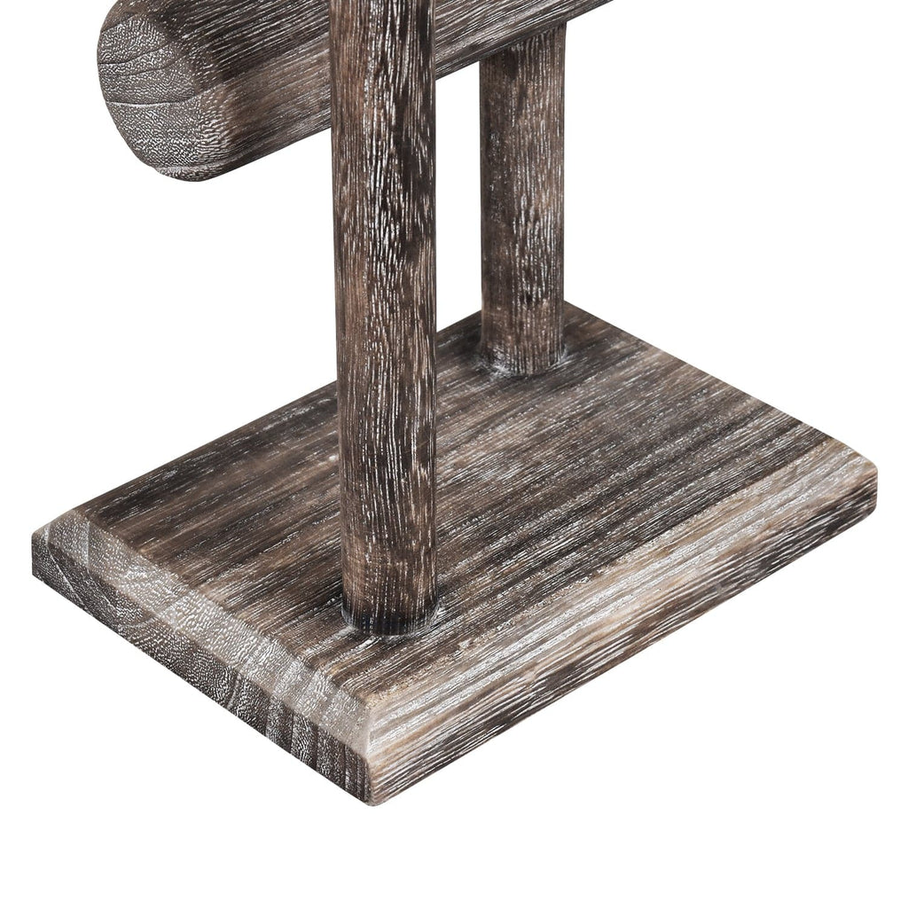 #218-1CW 2 Tier Wooden T Bar Jewelry and Watch Display