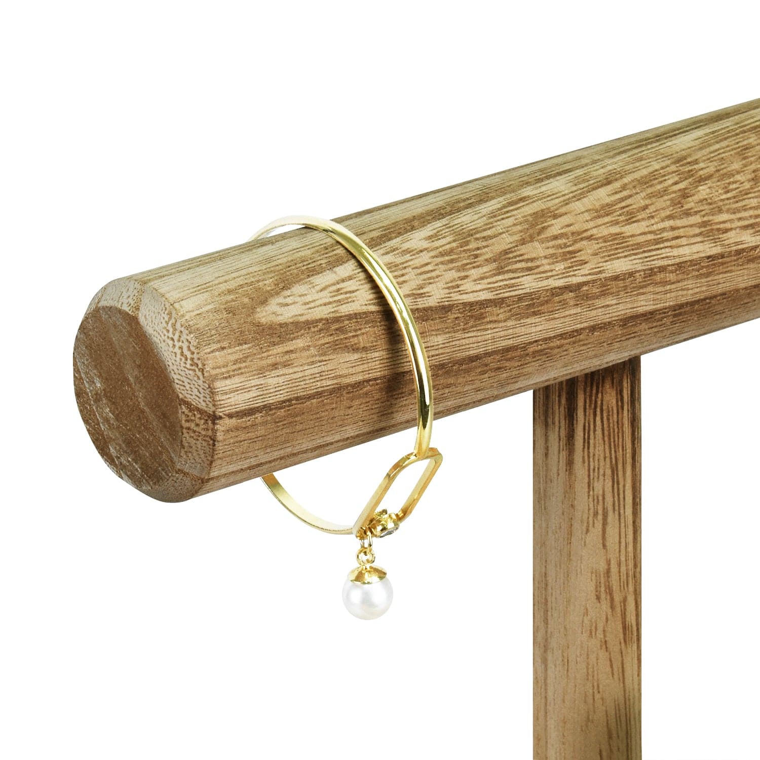 #218-1CW 2 Tier Wooden T Bar Jewelry and Watch Display