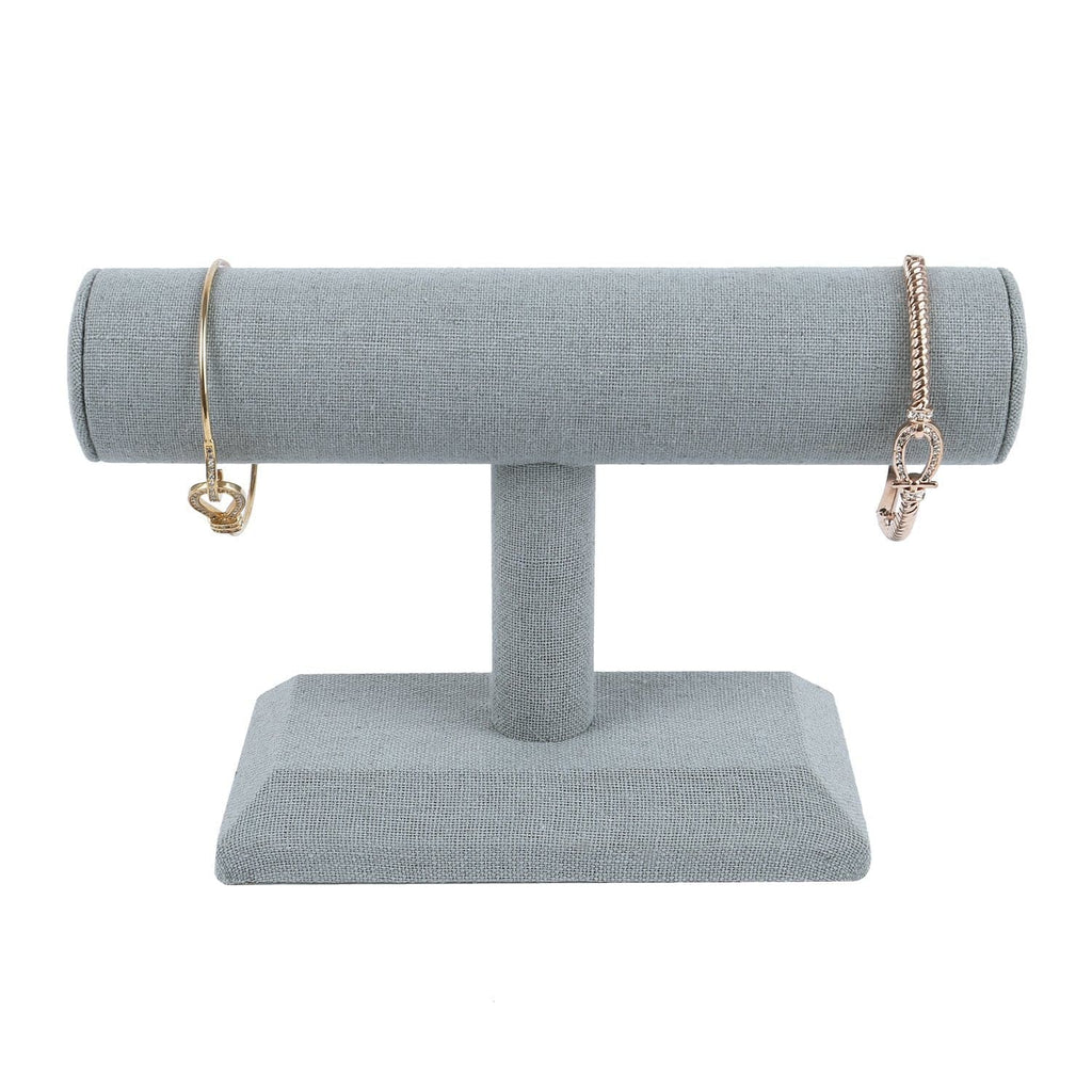 #219-LNLTG Linen Covered Wood Jewelry Display