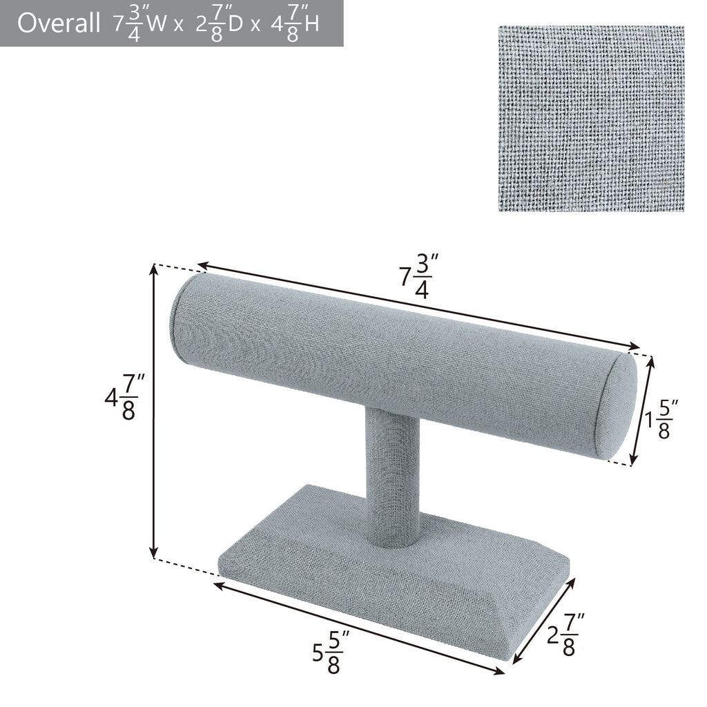 #219-LNLTG Linen Covered Wood Jewelry Display