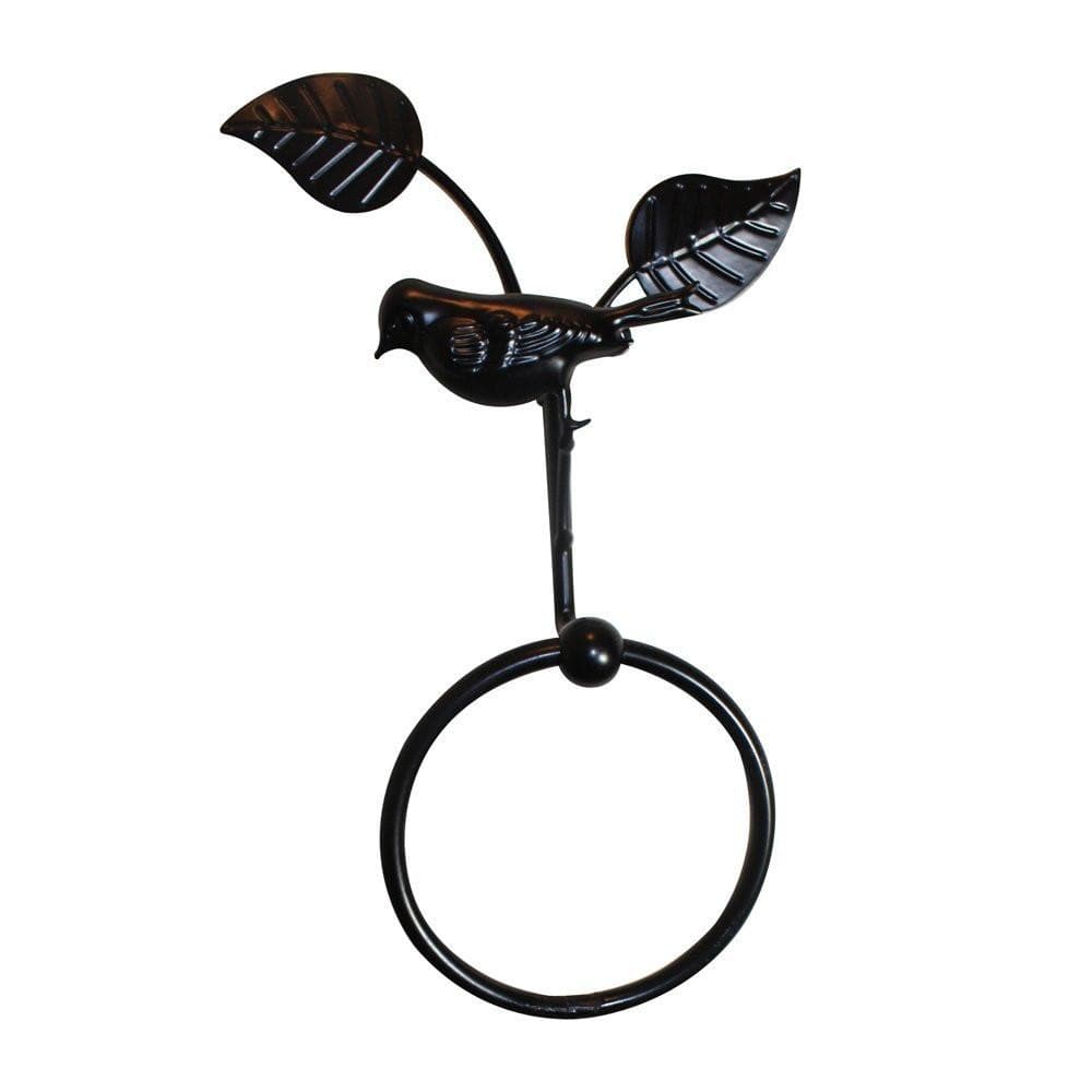 #HOMC6001 Home Decor Bathroom Black Metal Wire Wall Rack