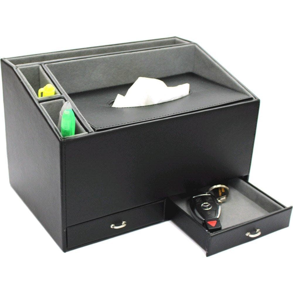 #SAT2180 Faux Leather Home and Office Desk Organizer