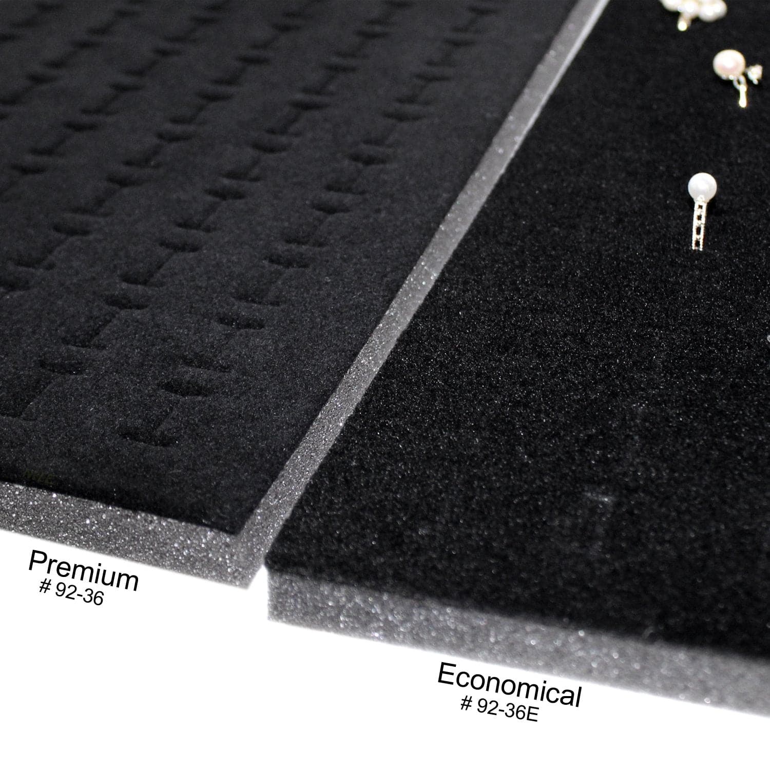 #92-36E Flocked Velvet 36-Slot Ring Foam