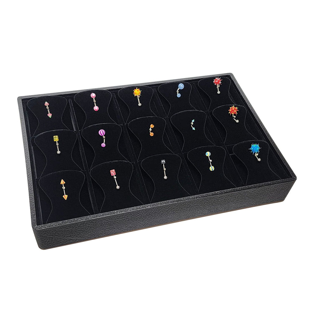 #BJ1215V-BK Body Jewelry Display Tray w/clips
