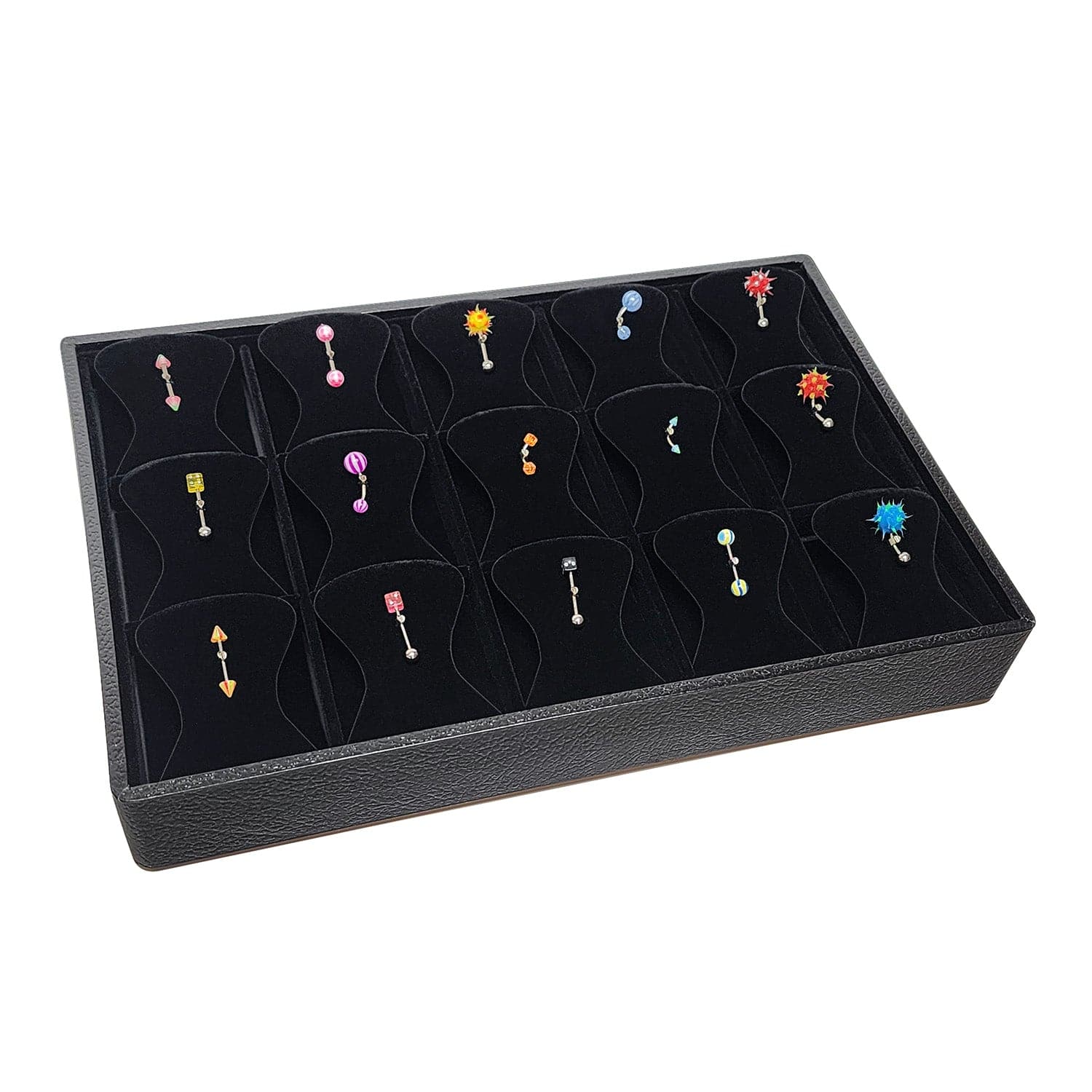 #BJ1215V-BK Body Jewelry Display Tray w/clips