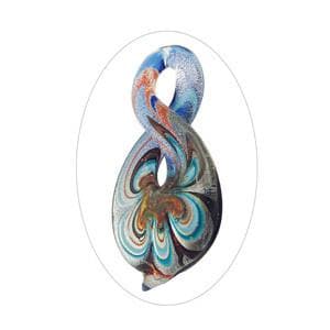 Lampwork Glass Infinity Pendant