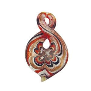 Lampwork Glass Infinity Pendant
