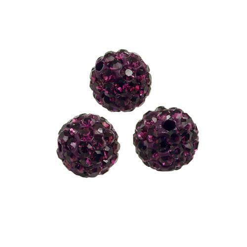 Rhinestone Pave Polymer Clay Ball Bead 6mm-Nile Corp