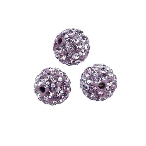 Rhinestone Pave Polymer Clay Ball Bead 6mm-Nile Corp
