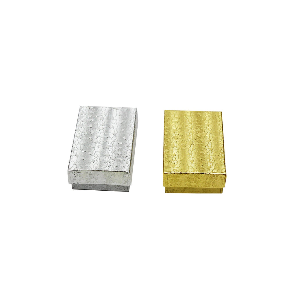 #BX2810 Gold and Silver Color Cotton Fillled Paper Jewelry Boxes