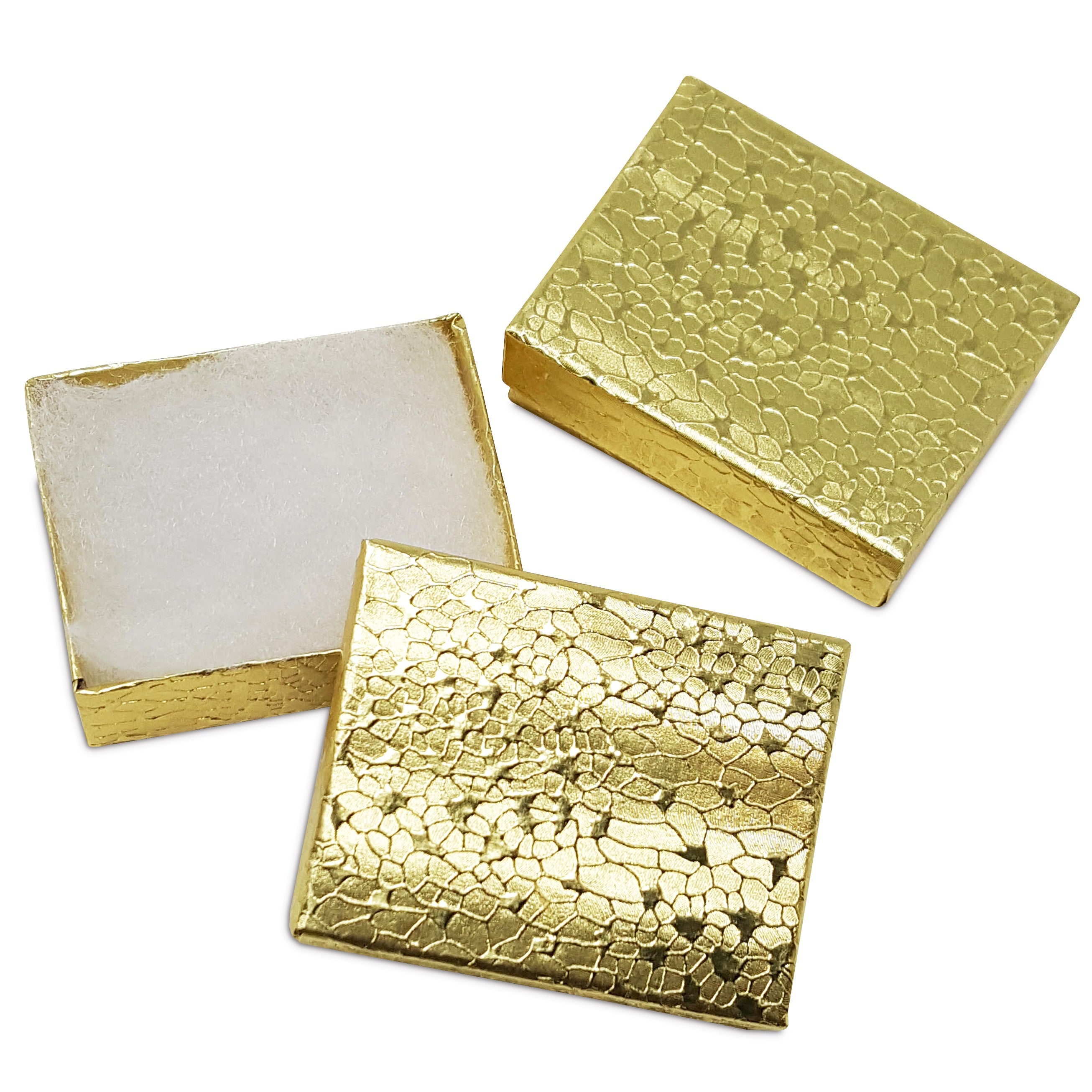 #BX2810 Gold and Silver Color Cotton Fillled Paper Jewelry Boxes