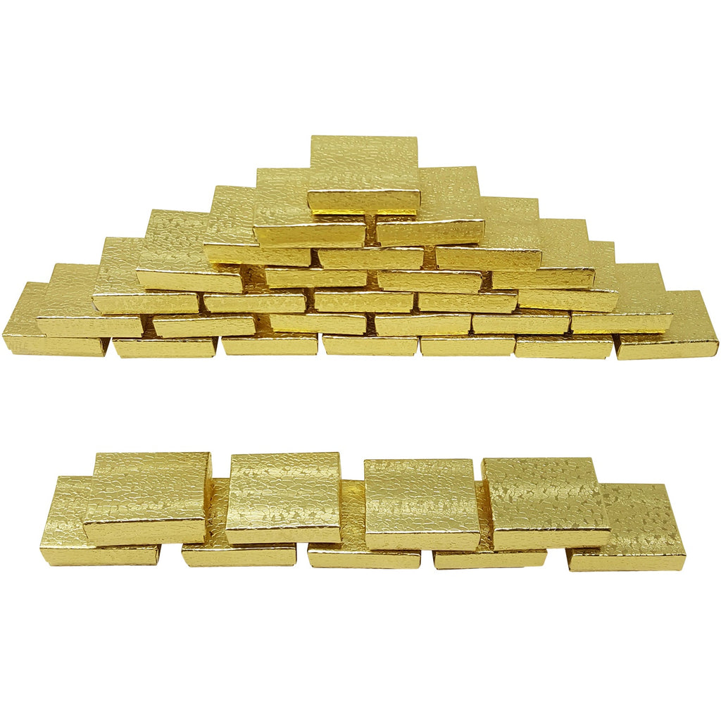 #BX2882 Gold and Silver Color Paper Cotton Filled Boxes