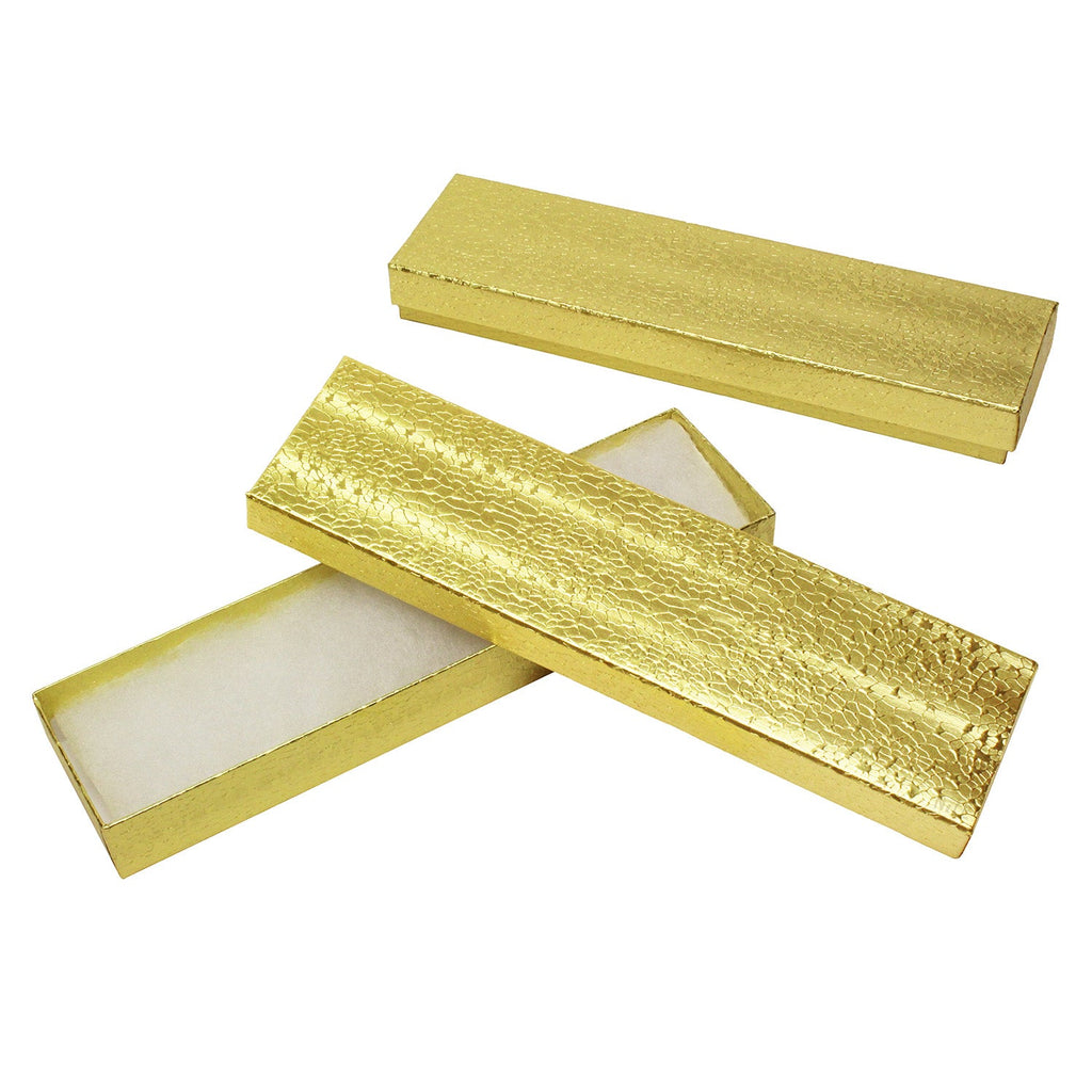 #BX2882 Gold and Silver Color Paper Cotton Filled Boxes