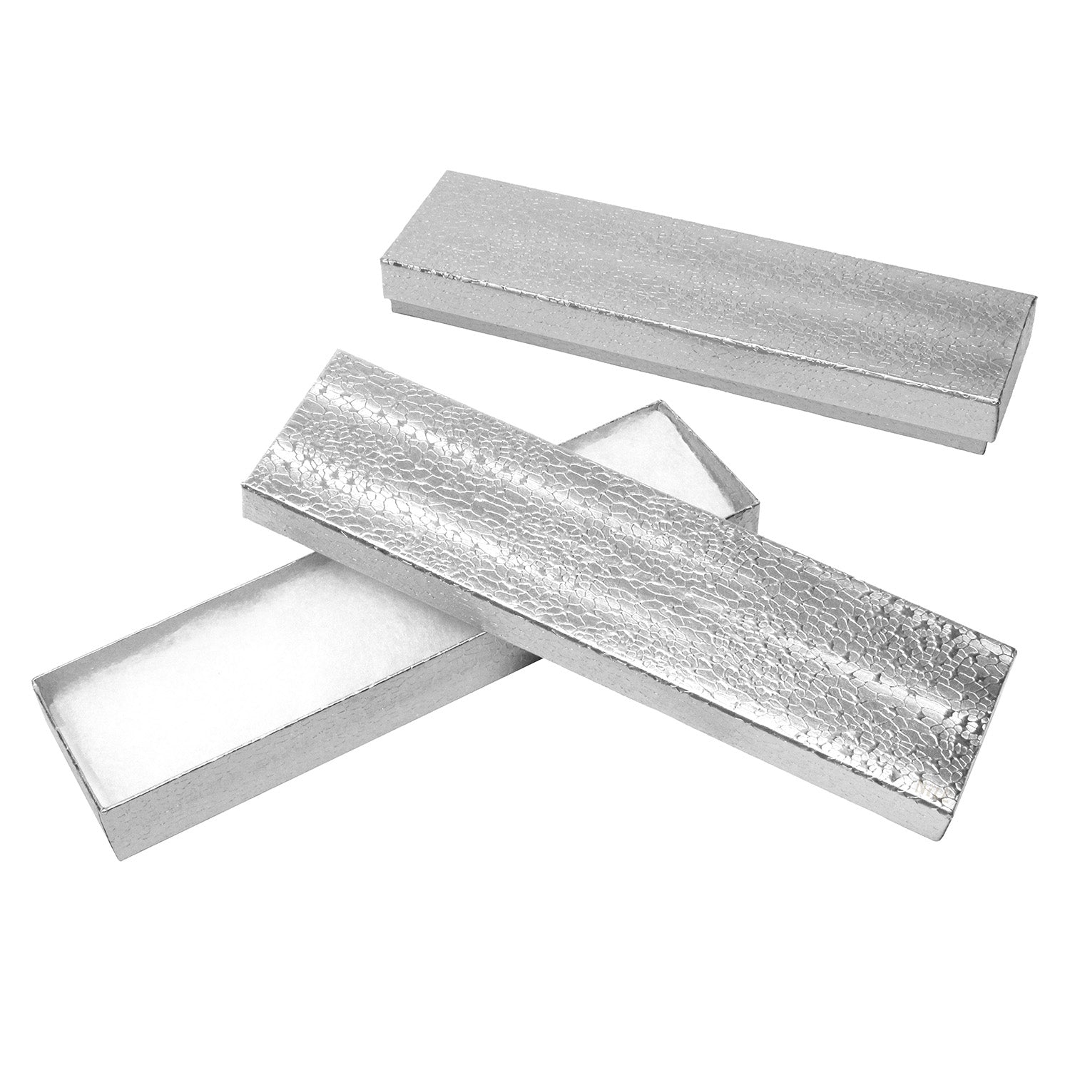 #BX2882 Gold and Silver Color Paper Cotton Filled Boxes