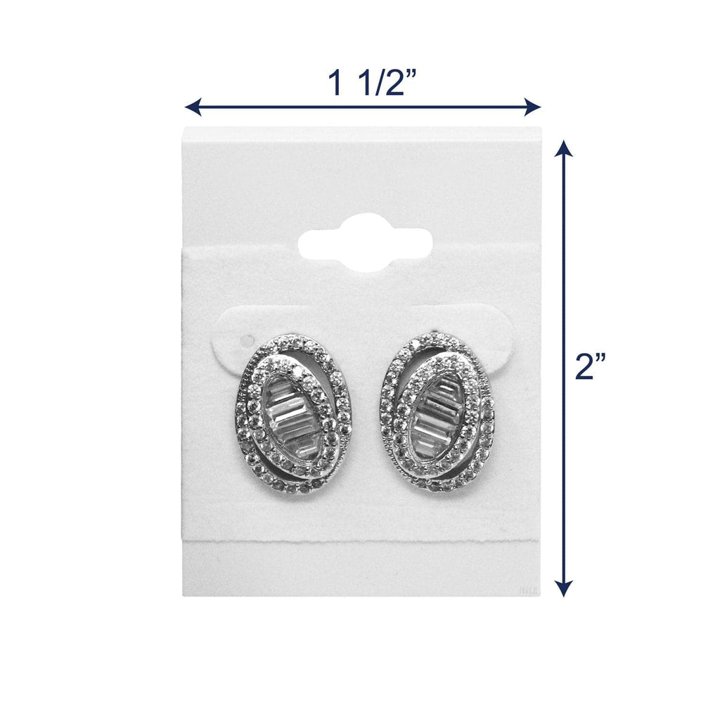 #BX561-1 Plain White Hanging Earring Cards