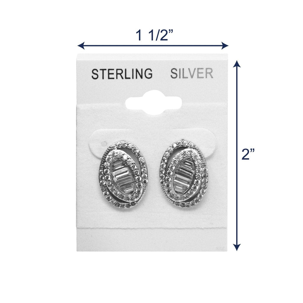 #BX561-1S "Sterling Silver" White Hanging Earring Cards