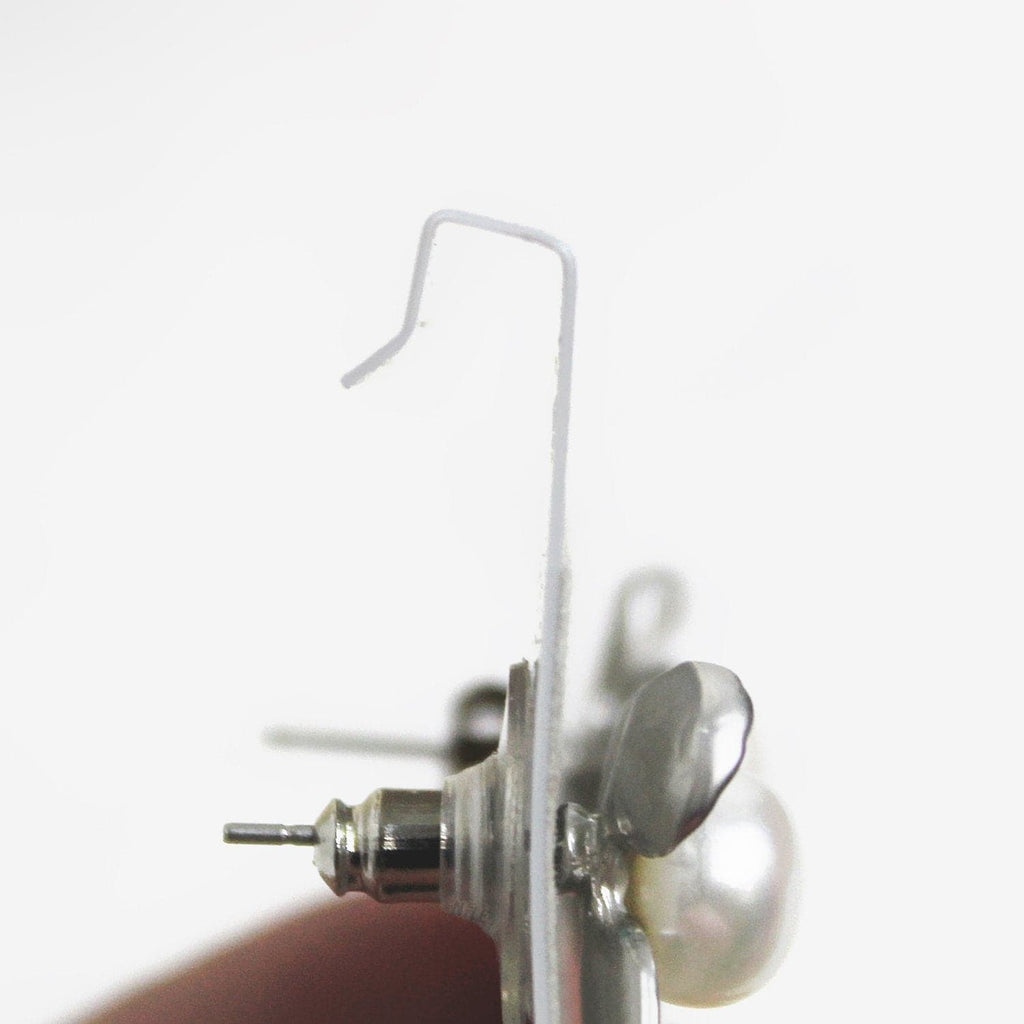 #BX561-1S "Sterling Silver" White Hanging Earring Cards