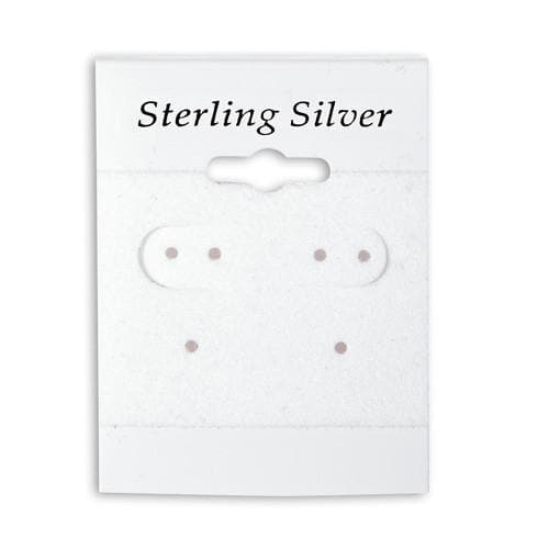#BX561-1SB "Sterling Silver" White Hanging Earring Cards