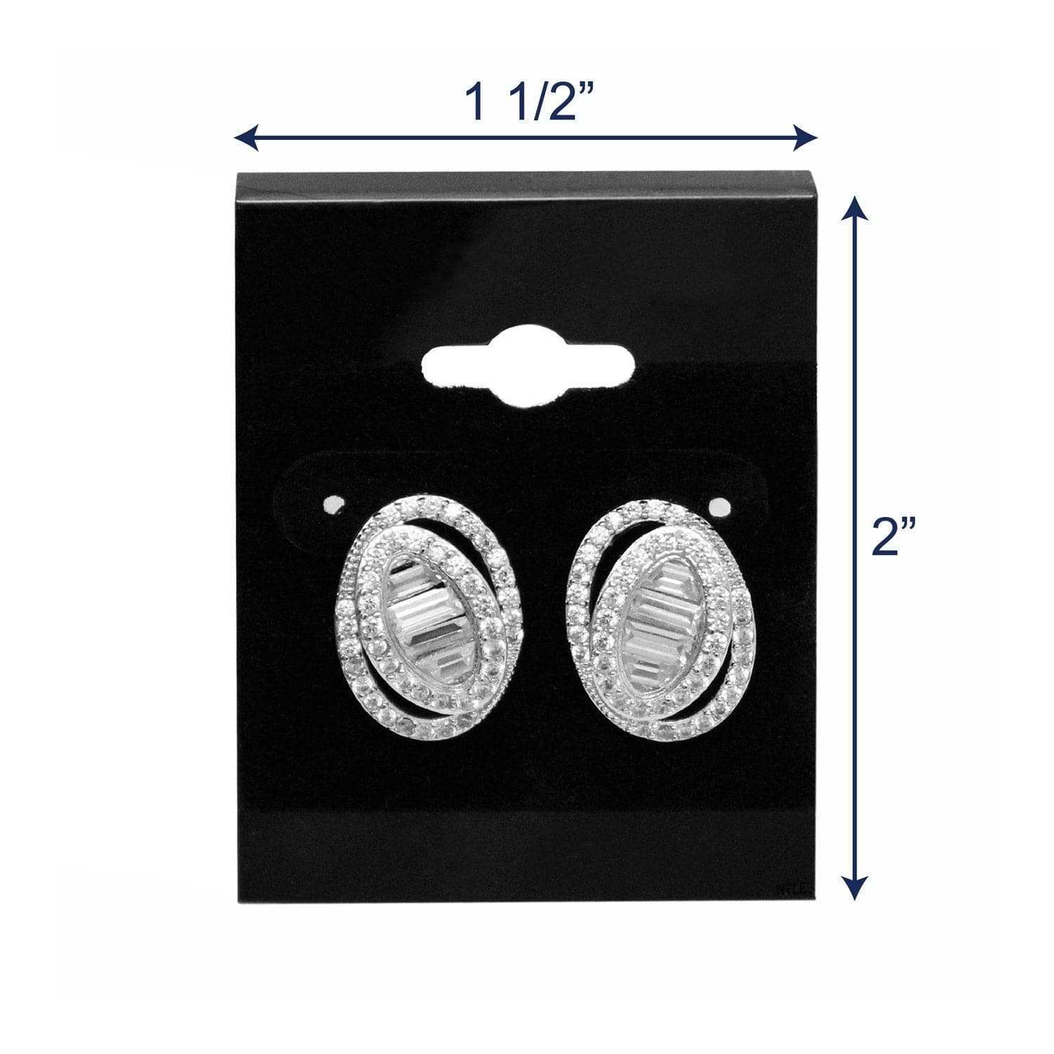 #BX561 Plain Black Hanging Earring Cards