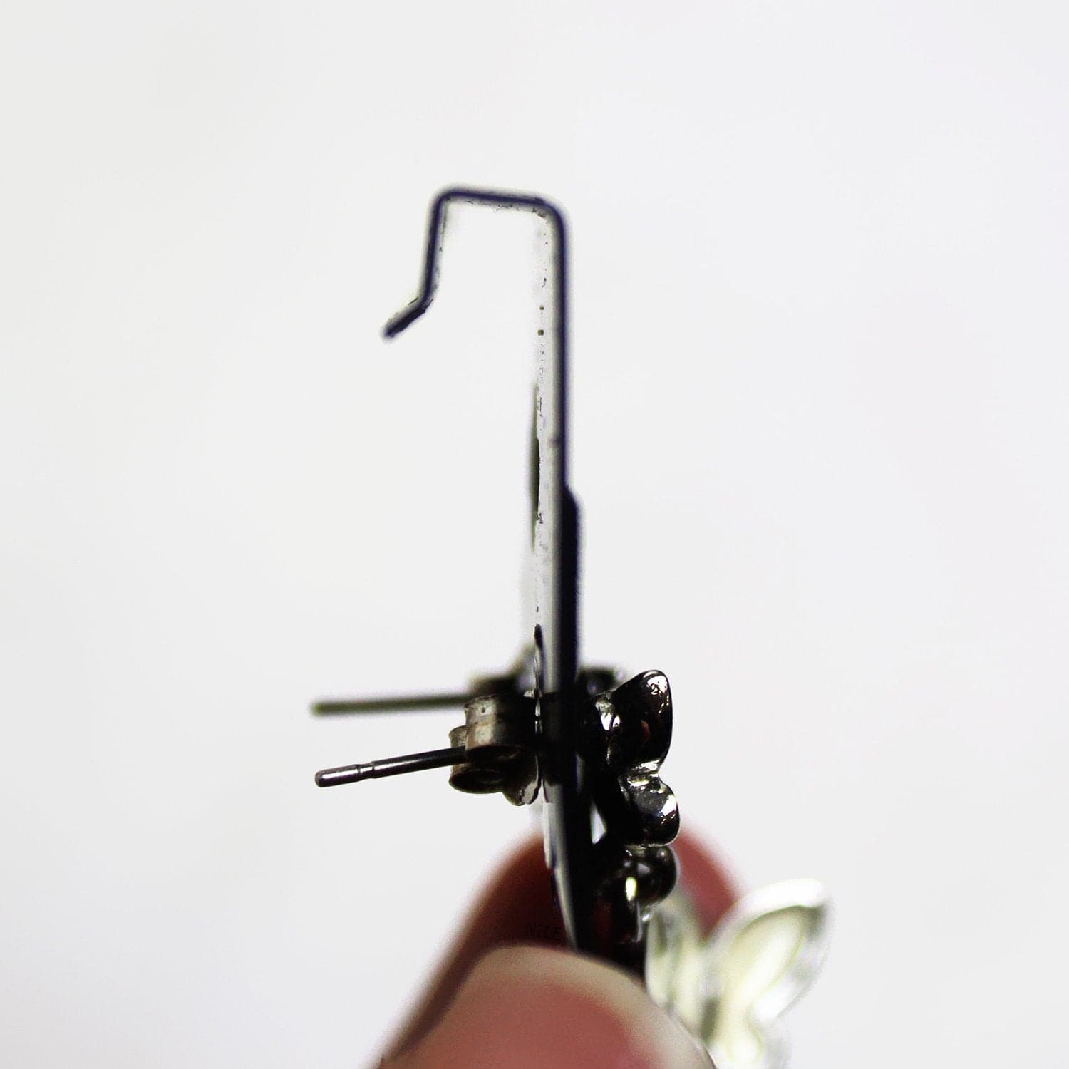 #BX561 Plain Black Hanging Earring Cards