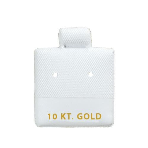 #BX565-2 "10KT Gold" White Earring Puff Pads