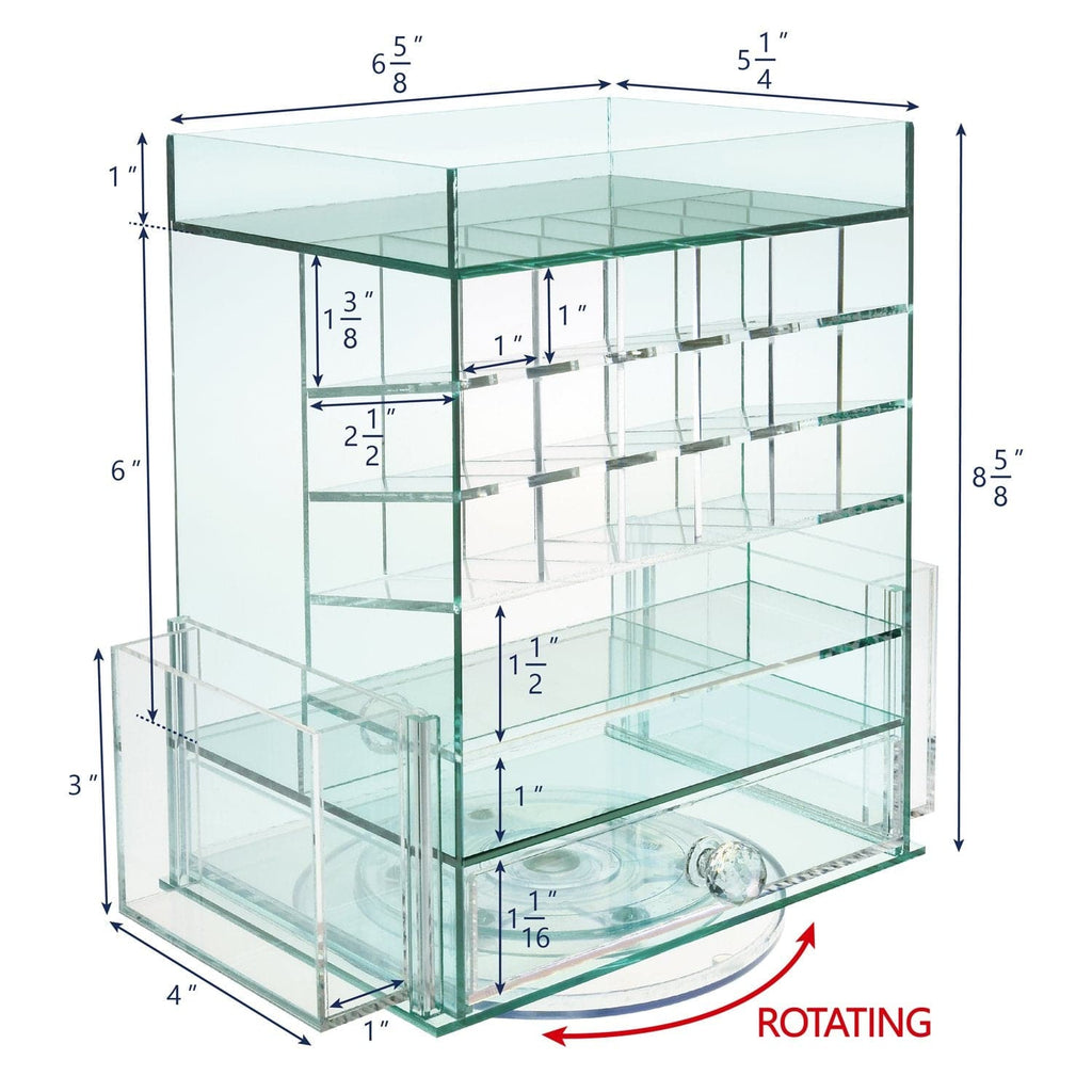 #COM0302GN Acrylic Multi-functional Jewelry Cosmetic Storage Makeup Organizer