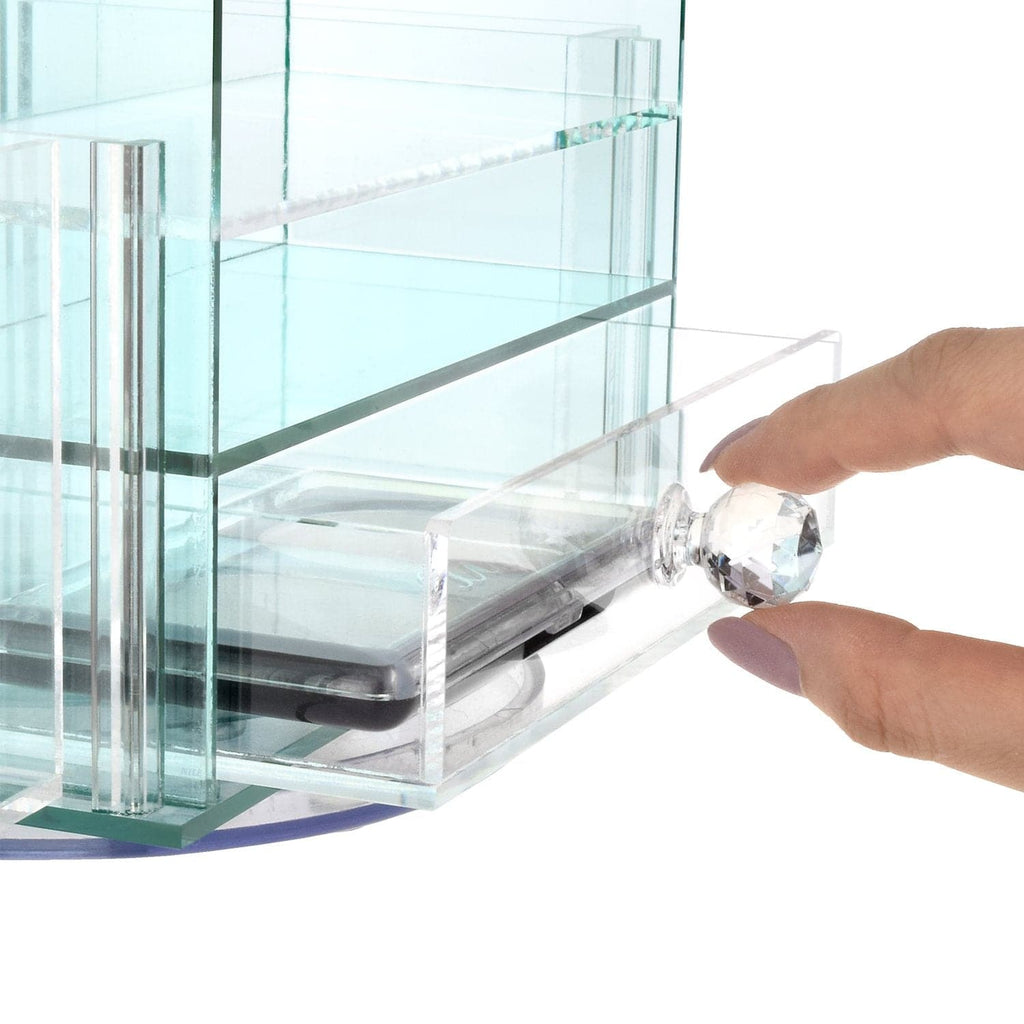 #COM0302GN Acrylic Multi-functional Jewelry Cosmetic Storage Makeup Organizer