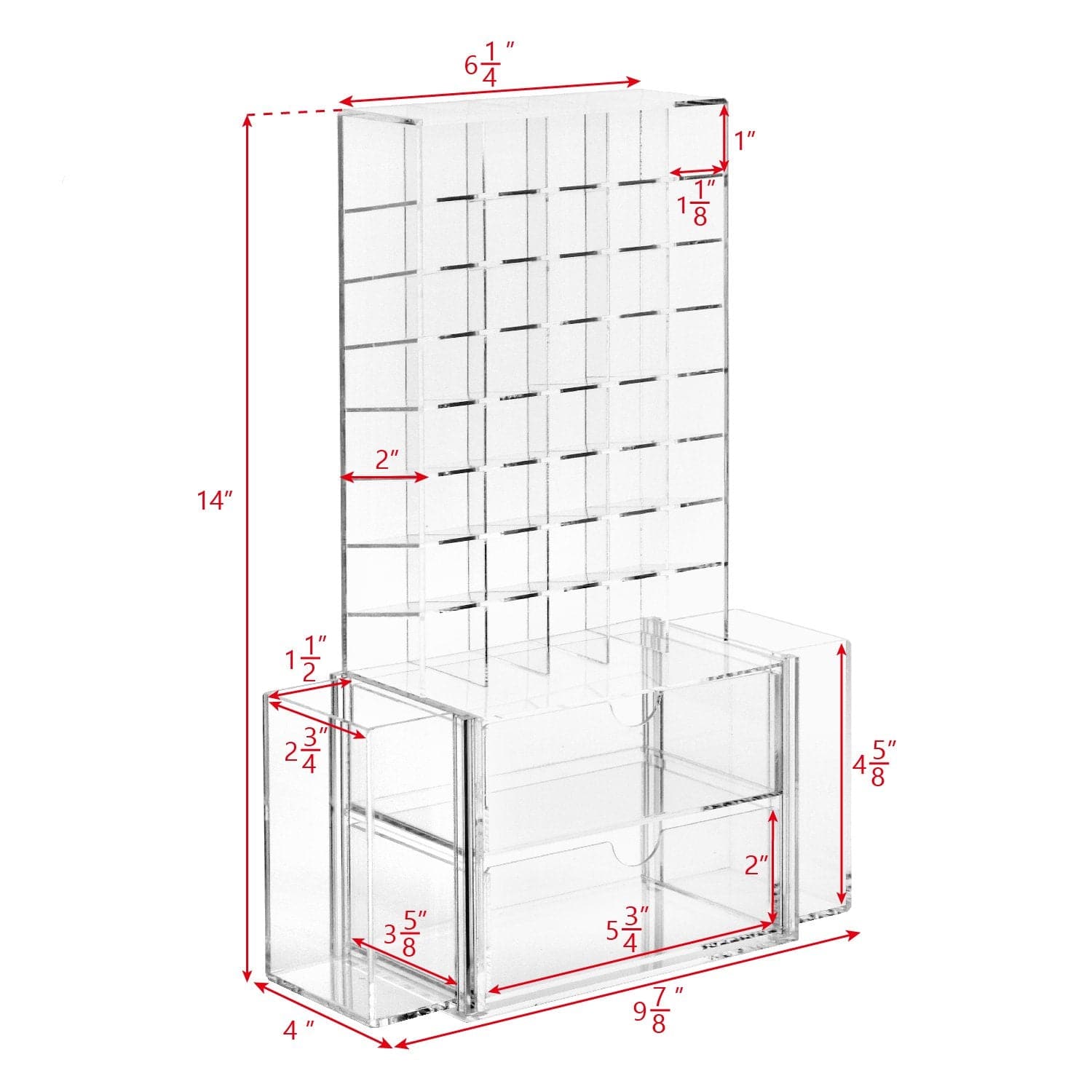 #COM061 All in One Premium Acrylic Makeup Organizer