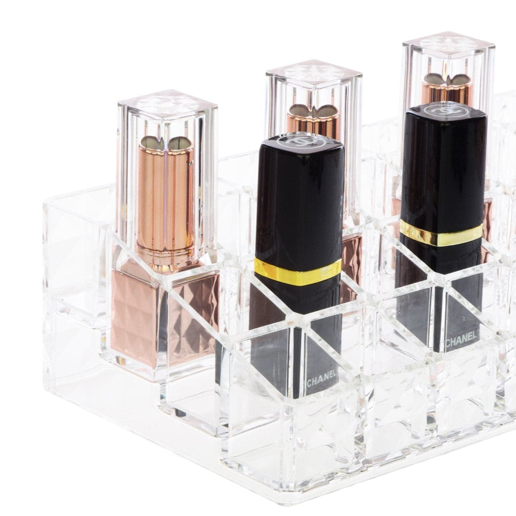 #COM134 Clear Acrylic 36 Compartment Lipstick Mascara Organizer