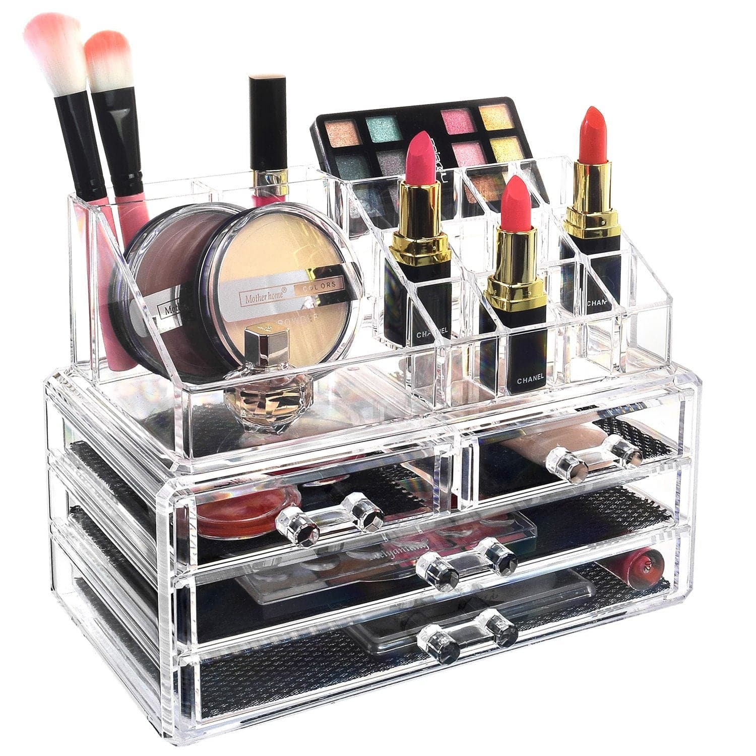 #COMS2915 Acrylic Makeup Organizer & Jewelry Storage Two Pieces Set